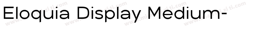 Eloquia Display Medium字体转换